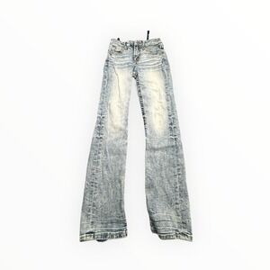 Salvage Supply Co Buckle Kids Chaos Boot Regular Fit Acid Wash Jeans Blue 12T